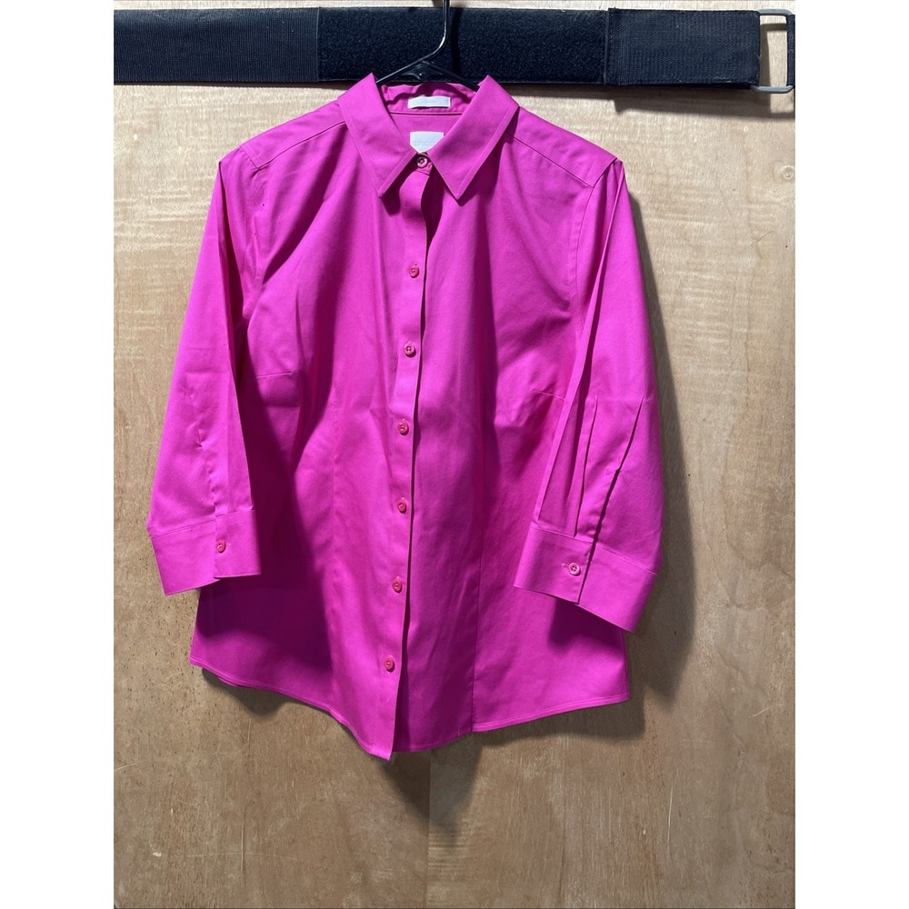 Chicos No Iron Blouse Size Small Chicos Size 0 Pink